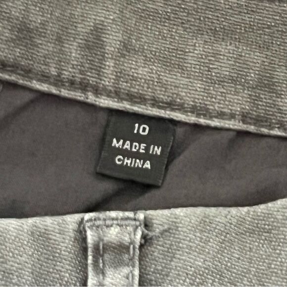 ATM Anthony Thomas Melillo Gray Cotton Twill Wide-Leg Boyfriend Pants Size 10 - Picture 4 of 6